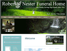 Tablet Screenshot of nesterfuneralhome.com